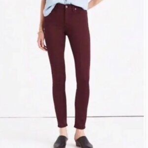 Madewell Maroon Red Skinny Skinny Pants